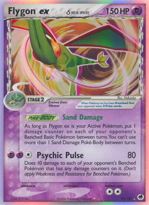 Flygon ex δ ex15-92 Rare Holo EX from Dragon Frontiers Set