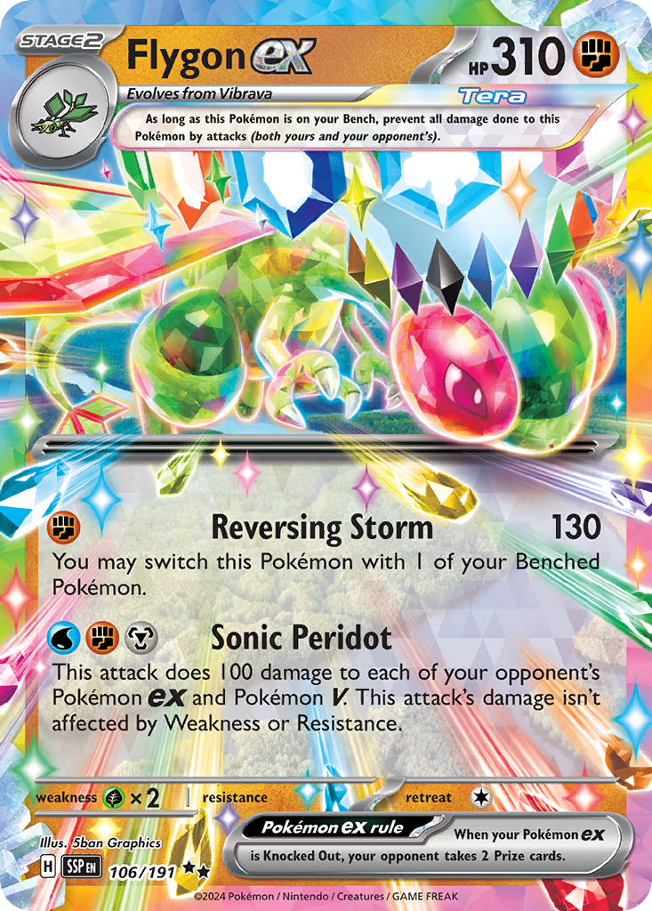 Flygon ex sv8-106 Double Rare from Surging Sparks Set