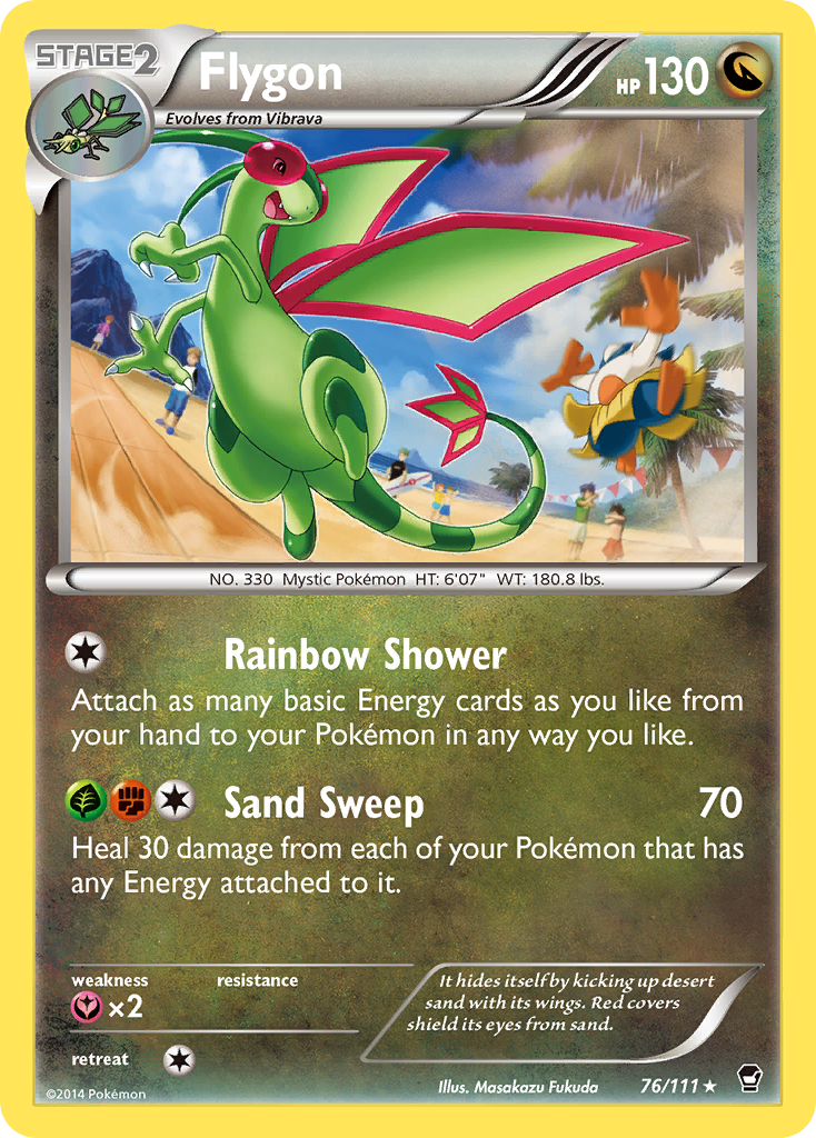 Flygon xy3-76 Rare from Furious Fists Set