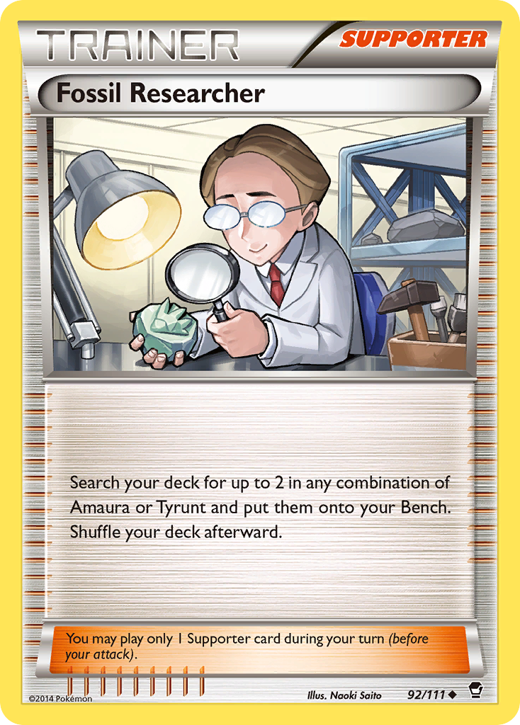 Fossil Researcher xy3-92 Uncommon from Furious Fists Set