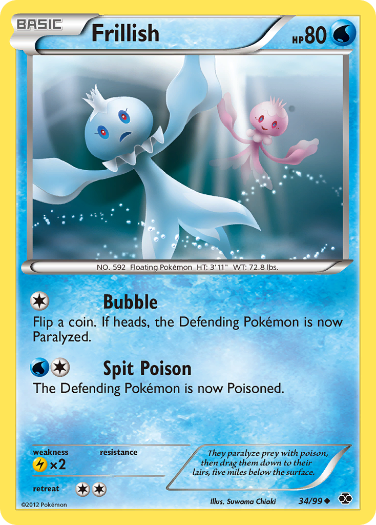 Frillish bw4-34 Uncommon from Next Destinies Set