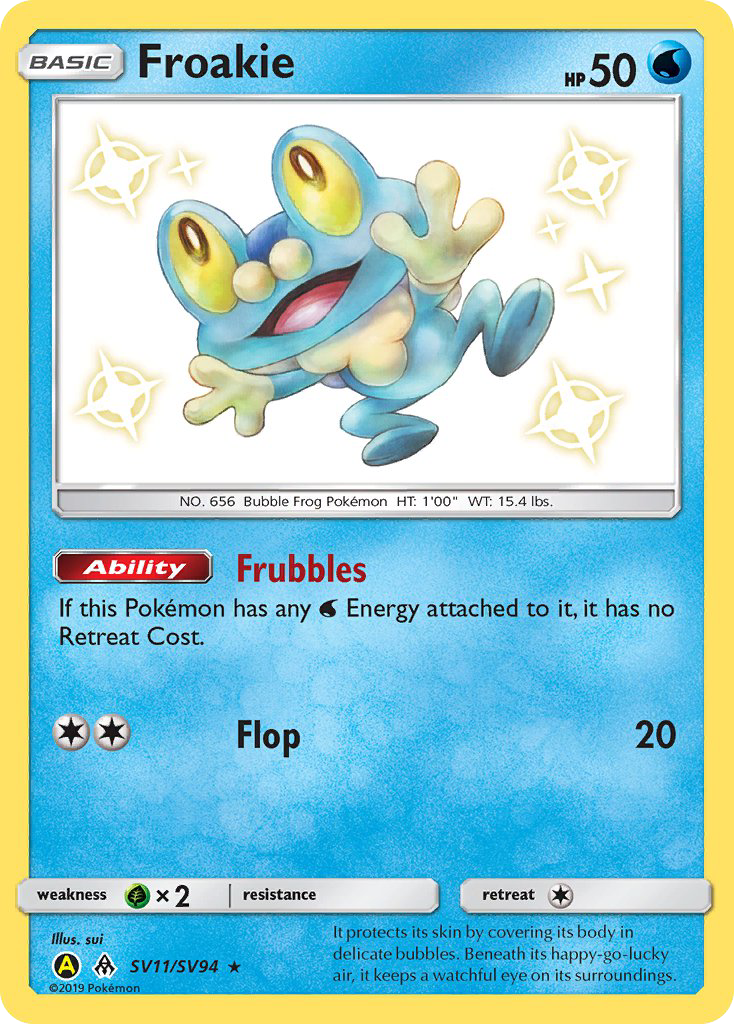 Froakie sma-SV11 Rare Shiny from Hidden Fates Shiny Vault Set