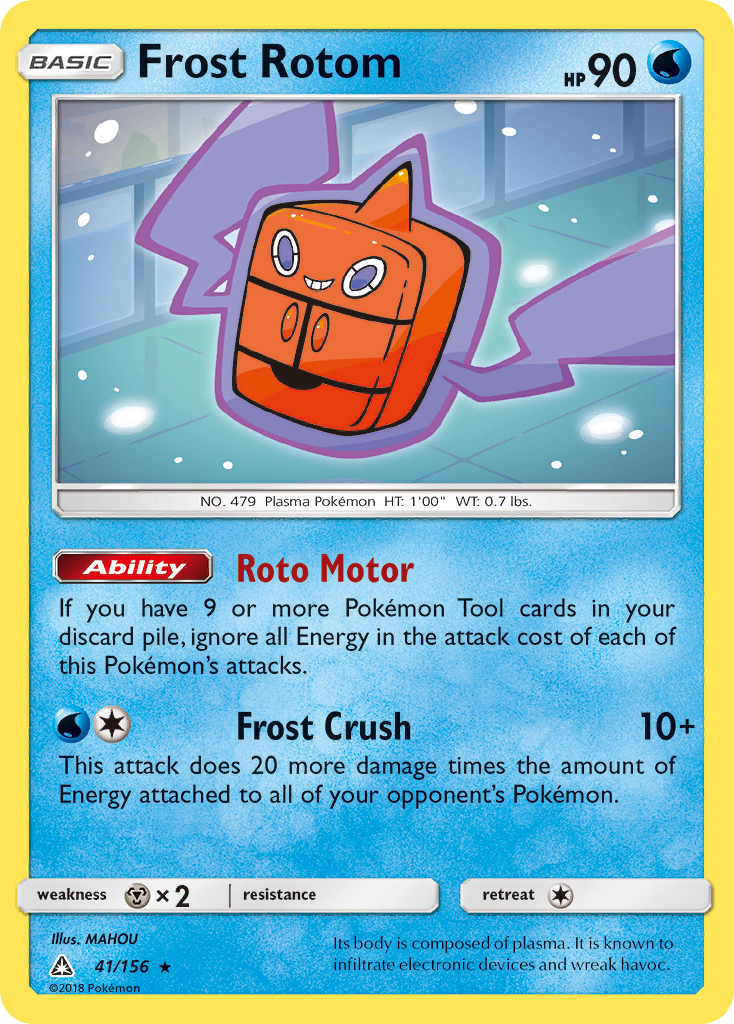 Frost Rotom sm5-41 Rare from Ultra Prism Set