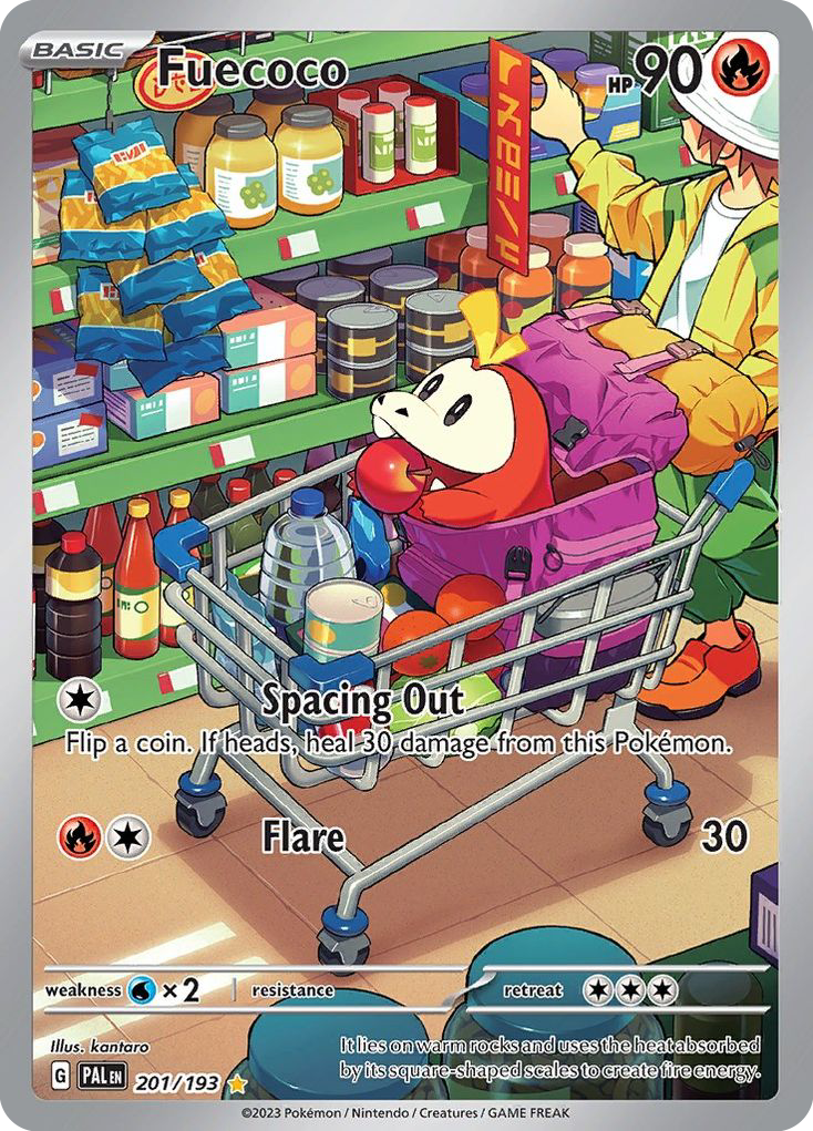 Fuecoco sv2-201 Illustration Rare from Paldea Evolved Set