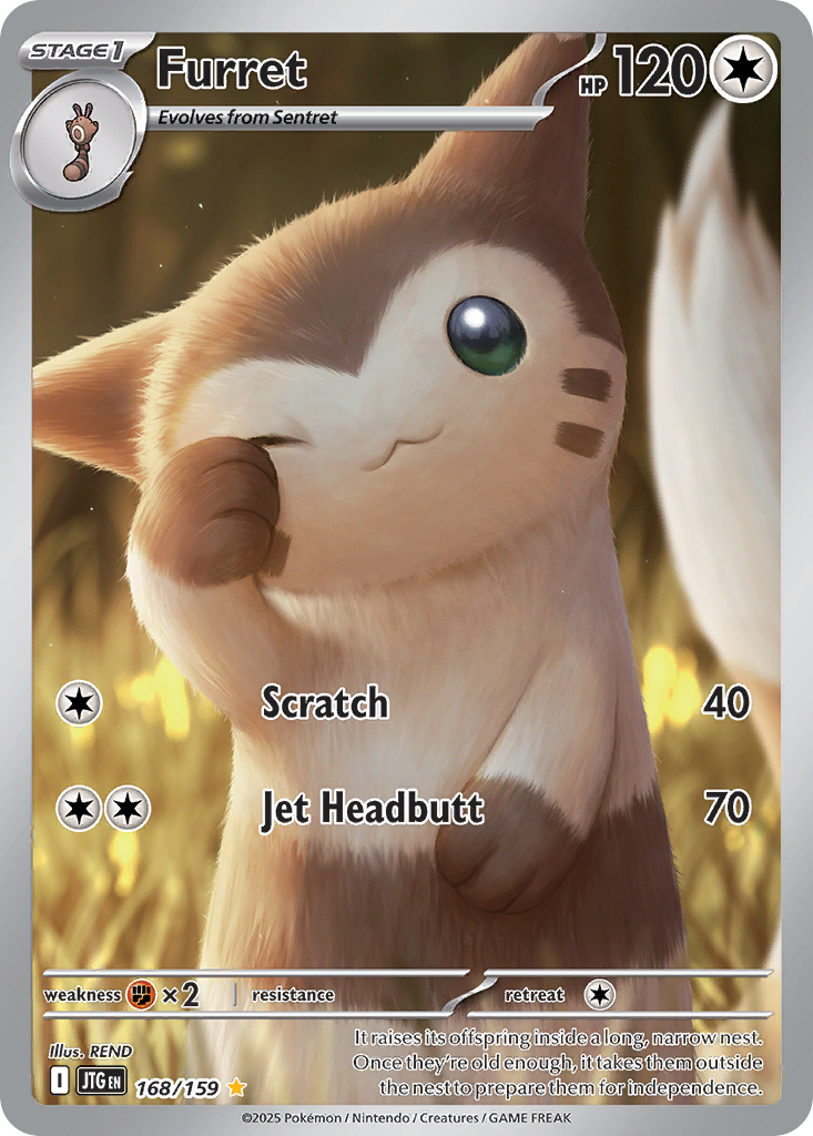 Furret sv9-168 Illustration Rare from Journey Together Set