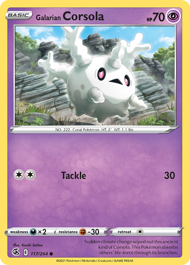 Galarian Corsola swsh8-117 Common from Fusion Strike Set