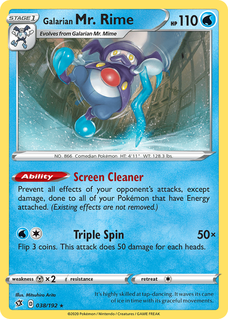 Galarian Mr. Rime swsh2-38 Rare from Rebel Clash Set