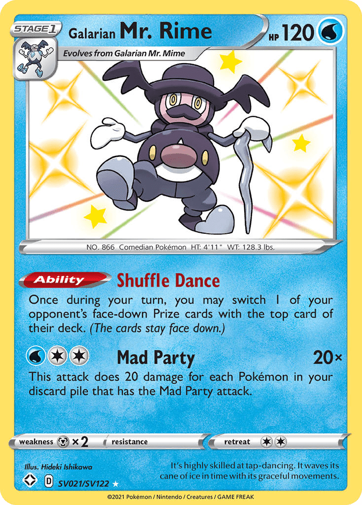 Galarian Mr. Rime swsh45sv-SV021 Rare Shiny from Shining Fates Shiny Vault Set