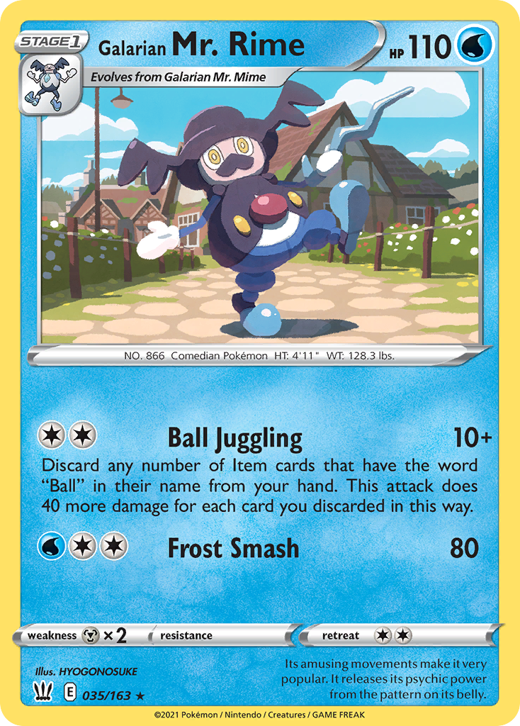 Galarian Mr. Rime swsh5-35 Rare from Battle Styles Set