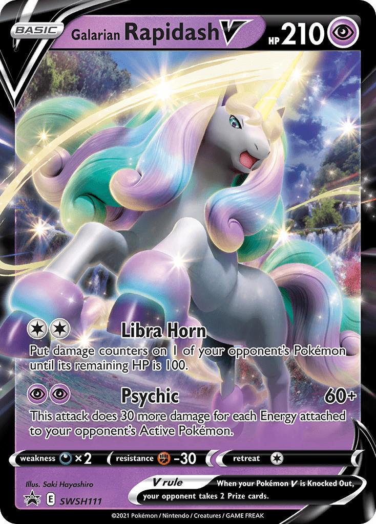 Galarian Rapidash V swshp-SWSH111 Promo from SWSH Black Star Promos Set