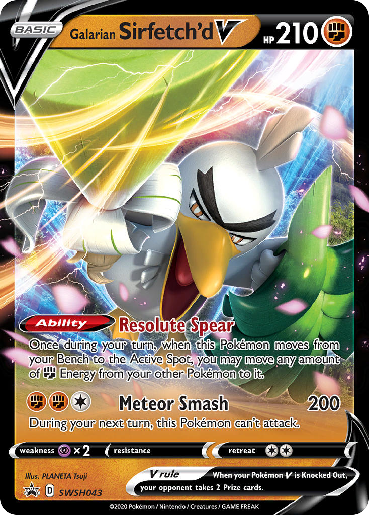 Galarian Sirfetch’d V swshp-SWSH043 Promo from SWSH Black Star Promos Set