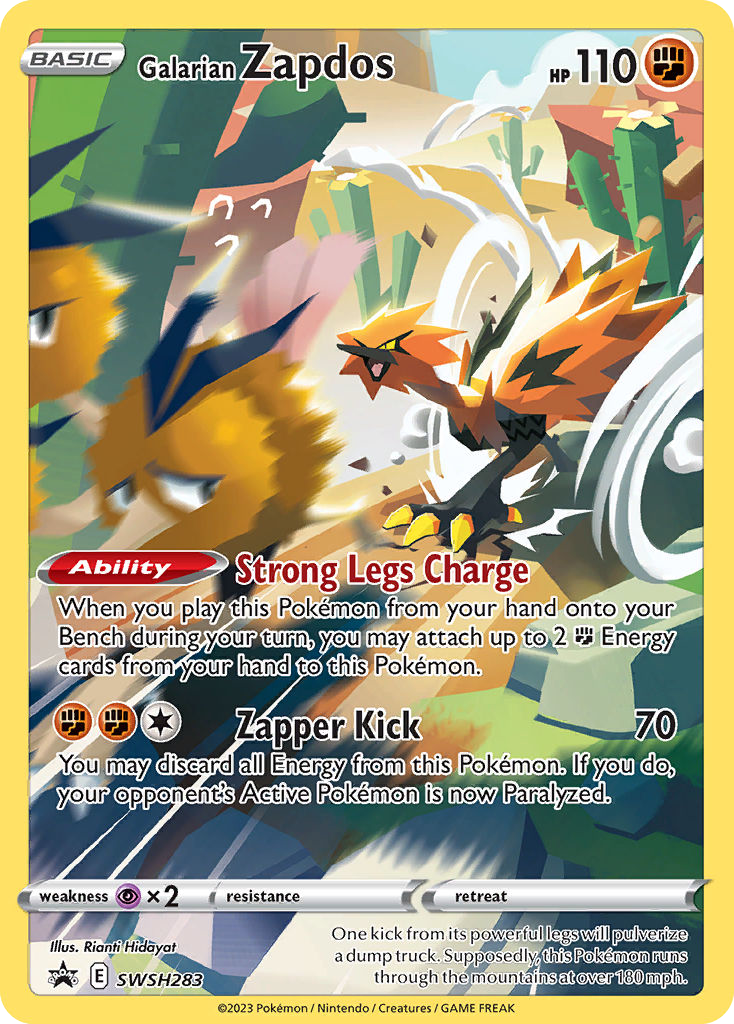 Galarian Zapdos swshp-SWSH283 Promo from SWSH Black Star Promos Set