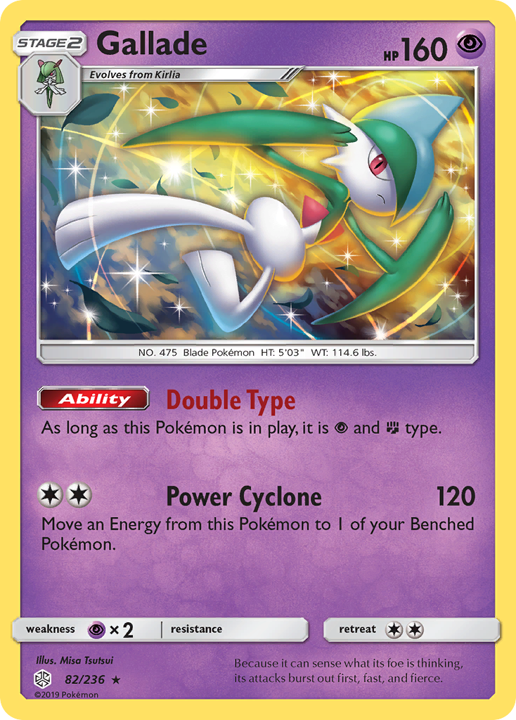 Gallade sm12-82 Rare Holo from Cosmic Eclipse Set