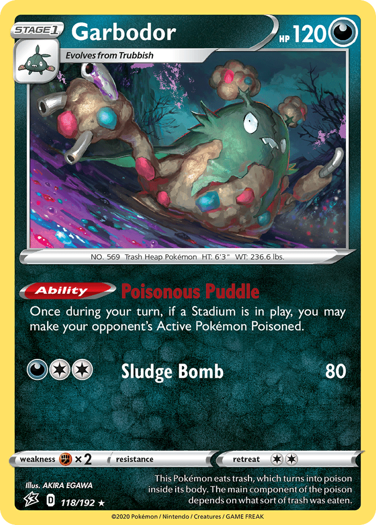 Garbodor swsh2-118 Rare from Rebel Clash Set
