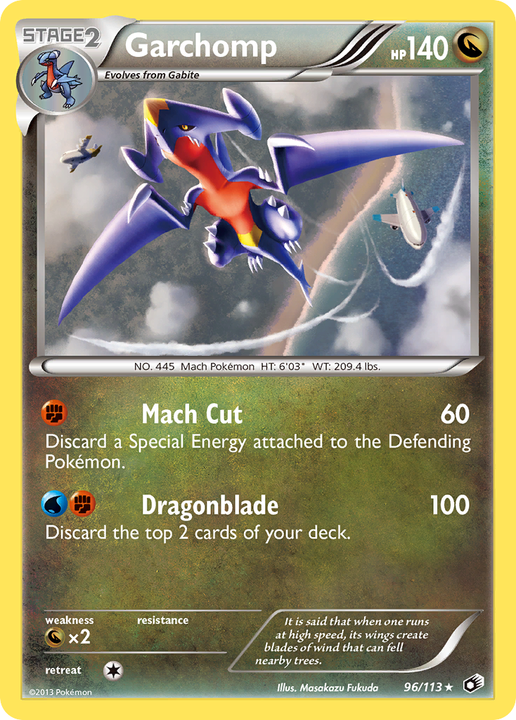 Garchomp bw11-96 Rare Holo from Legendary Treasures Set