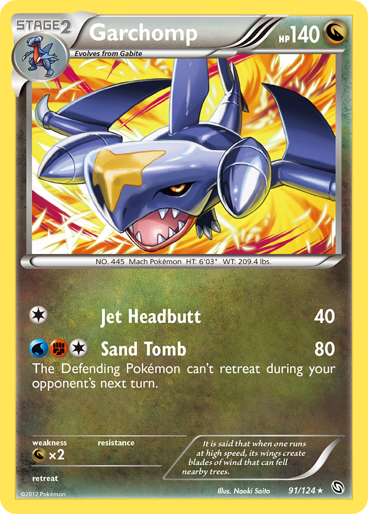 Garchomp bw6-91 Rare from Dragons Exalted Set