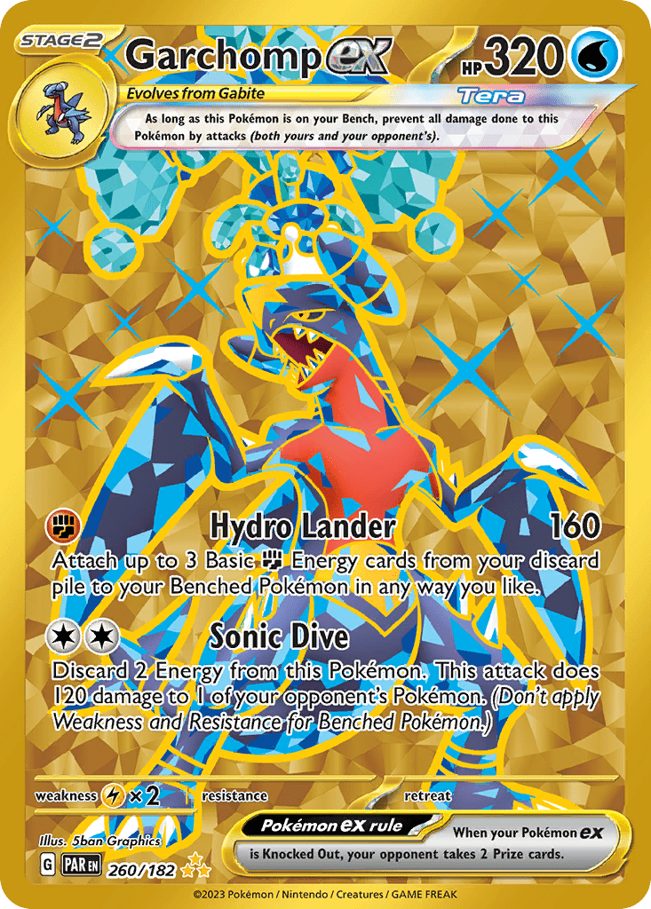 Garchomp ex sv4-260 Hyper Rare from Paradox Rift Set