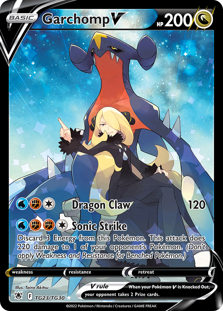 Garchomp V swsh10tg-TG23 Rare Holo V from Astral Radiance Trainer Gallery Set