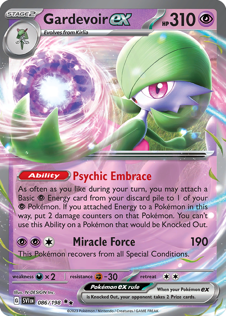 Gardevoir ex sv1-86 Double Rare from Scarlet & Violet Set