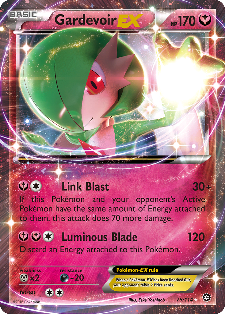 Gardevoir-EX xy11-78 Rare Holo EX from Steam Siege Set