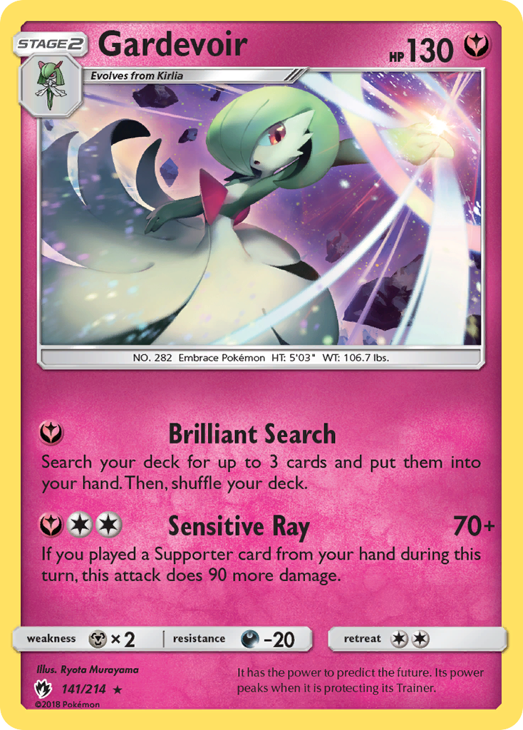 Gardevoir sm8-141 Rare Holo from Lost Thunder Set
