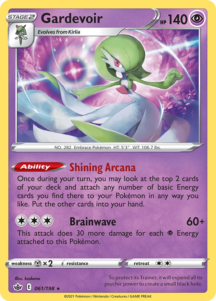 Gardevoir swsh6-61 Rare Holo from Chilling Reign Set