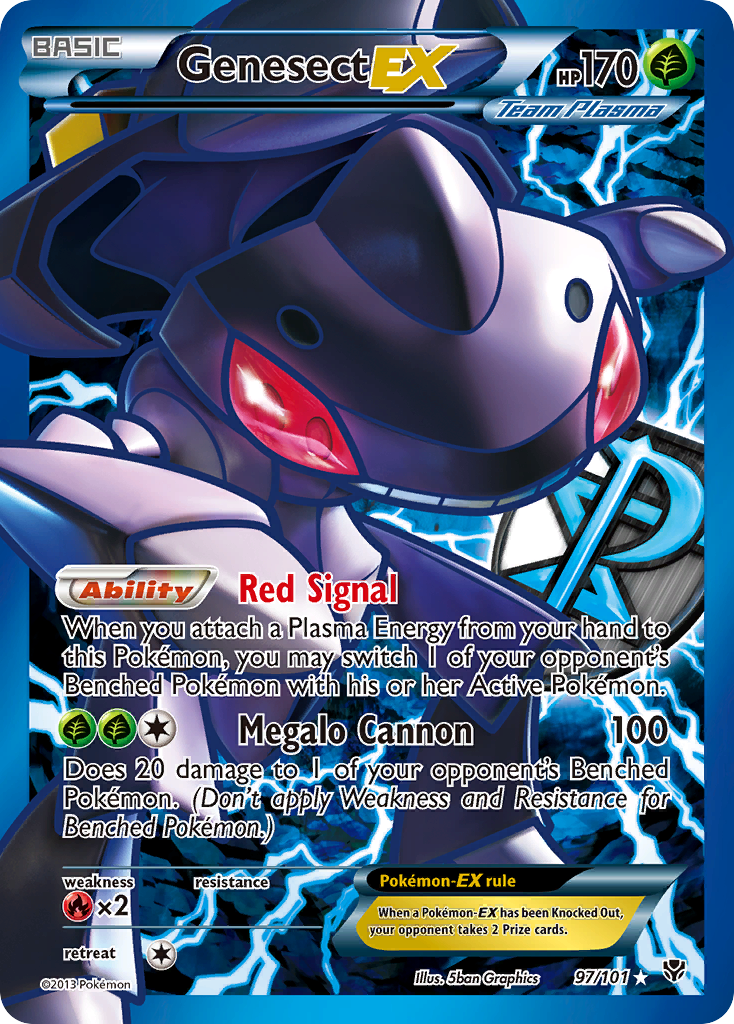 Genesect-EX bw10-97 Rare Ultra from Plasma Blast Set