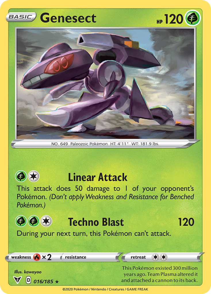 Genesect swsh4-16 Rare Holo from Vivid Voltage Set