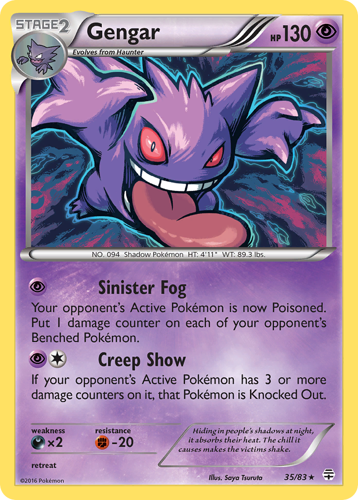 Gengar g1-35 Rare Holo from Generations Set