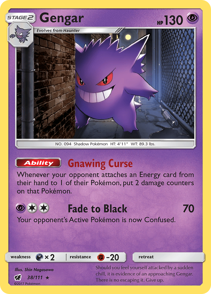 Gengar sm4-38 Rare Holo from Crimson Invasion Set