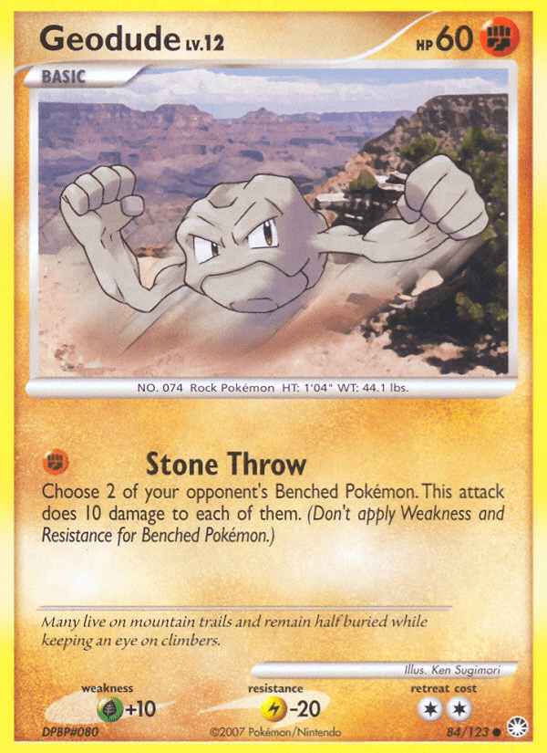 Geodude dp2-84 Common from Mysterious Treasures Set