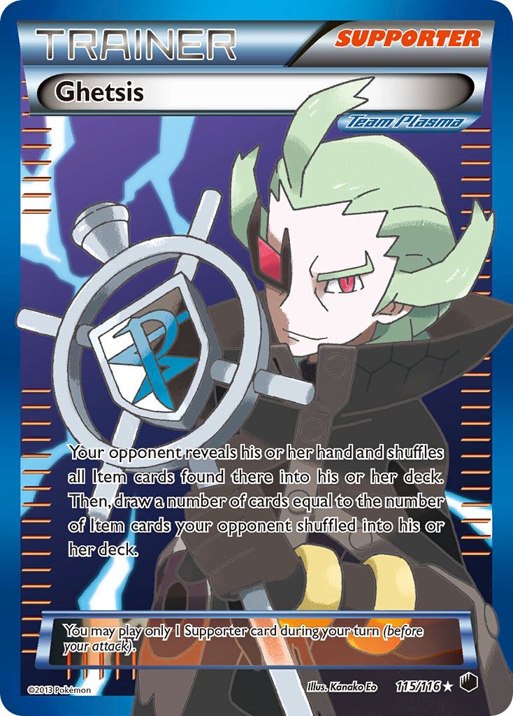 Ghetsis bw9-115 Rare Ultra from Plasma Freeze Set