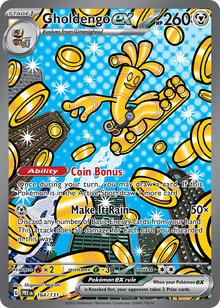 Gholdengo ex sv8pt5-164 Special Illustration Rare from Prismatic Evolutions Set