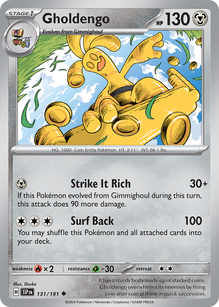 Gholdengo sv8-131 Uncommon from Surging Sparks Set