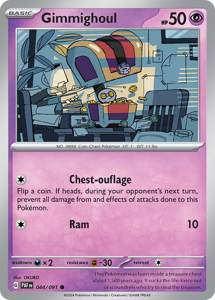 Gimmighoul sv4pt5-44 Common from Paldean Fates Set