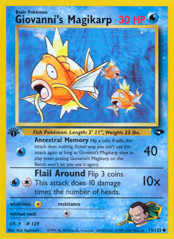 Giovanni’s Magikarp gym2-73 Common from Gym Challenge Set