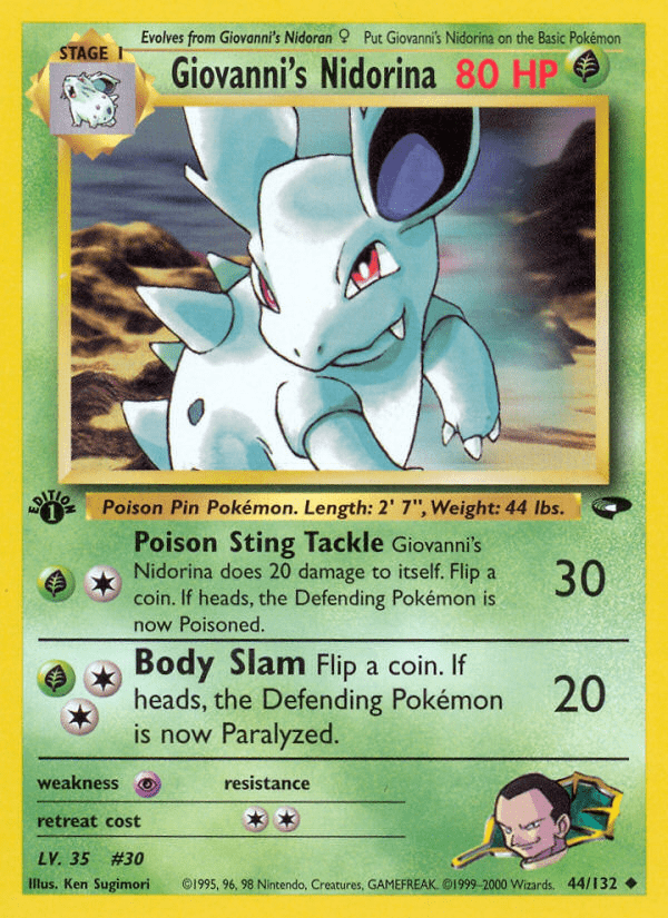 Giovanni’s Nidorina gym2-44 Uncommon from Gym Challenge Set