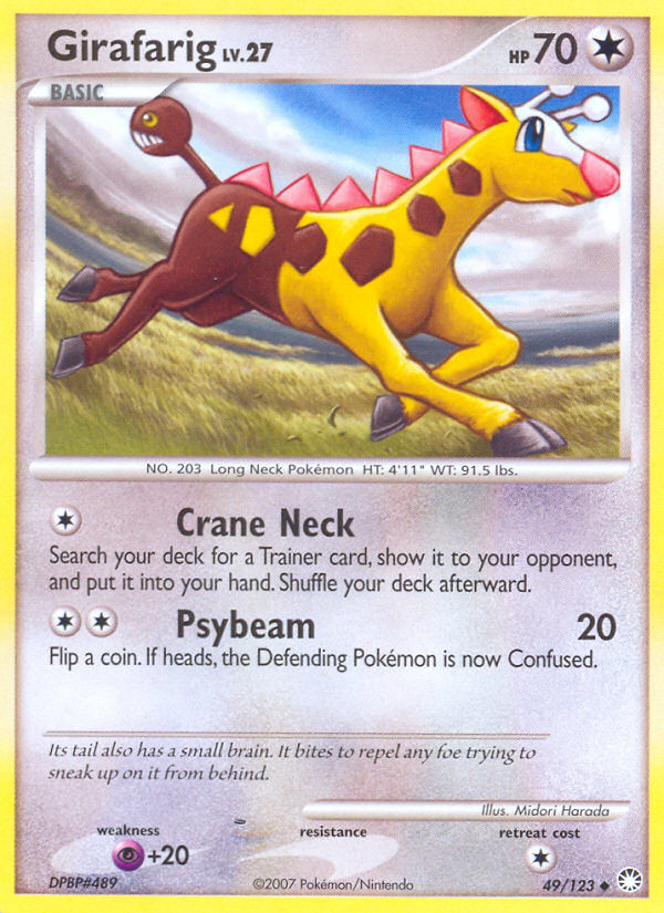Girafarig dp2-49 Uncommon from Mysterious Treasures Set