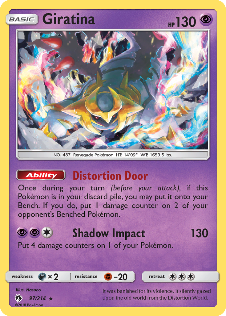 Giratina sm8-97 Rare Holo from Lost Thunder Set