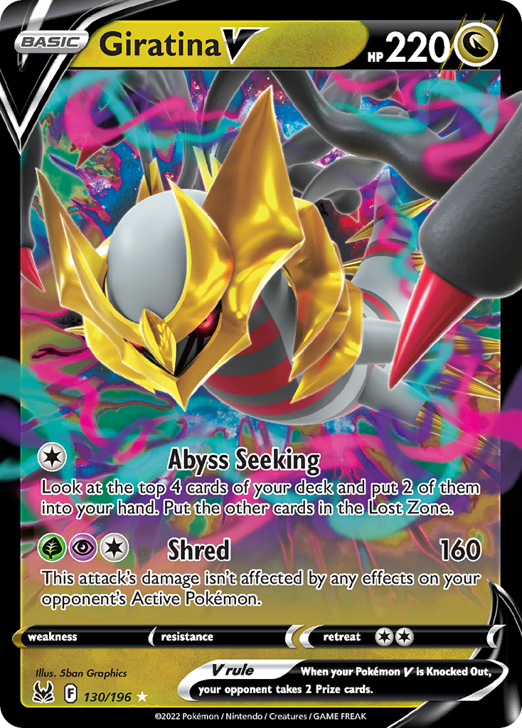Giratina V swsh11-130 Rare Holo V from Lost Origin Set