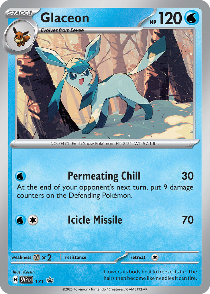 Glaceon svp-171 Promo from Scarlet & Violet Black Star Promos Set
