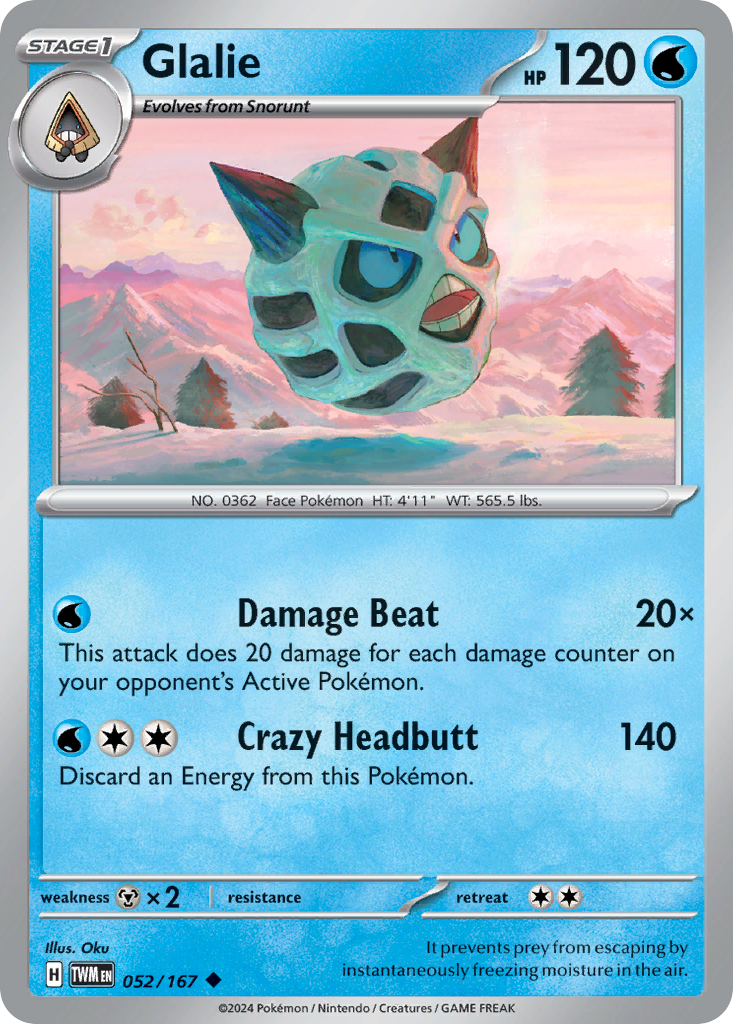 Glalie sv6-52 Uncommon from Twilight Masquerade Set