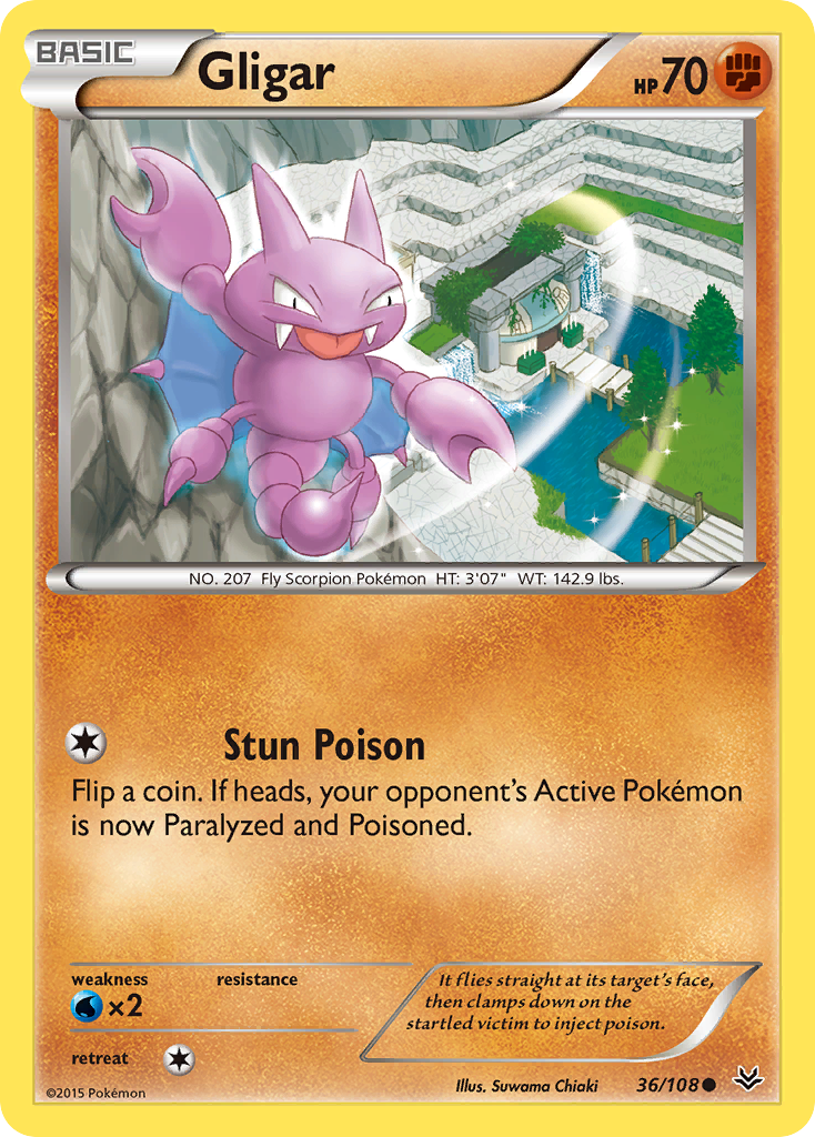 Gligar xy6-36 Common from Roaring Skies Set