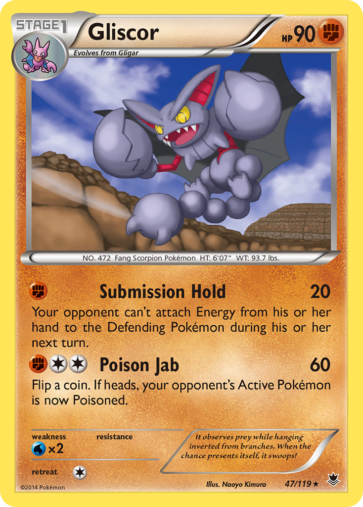 Gliscor xy4-47 Rare from Phantom Forces Set