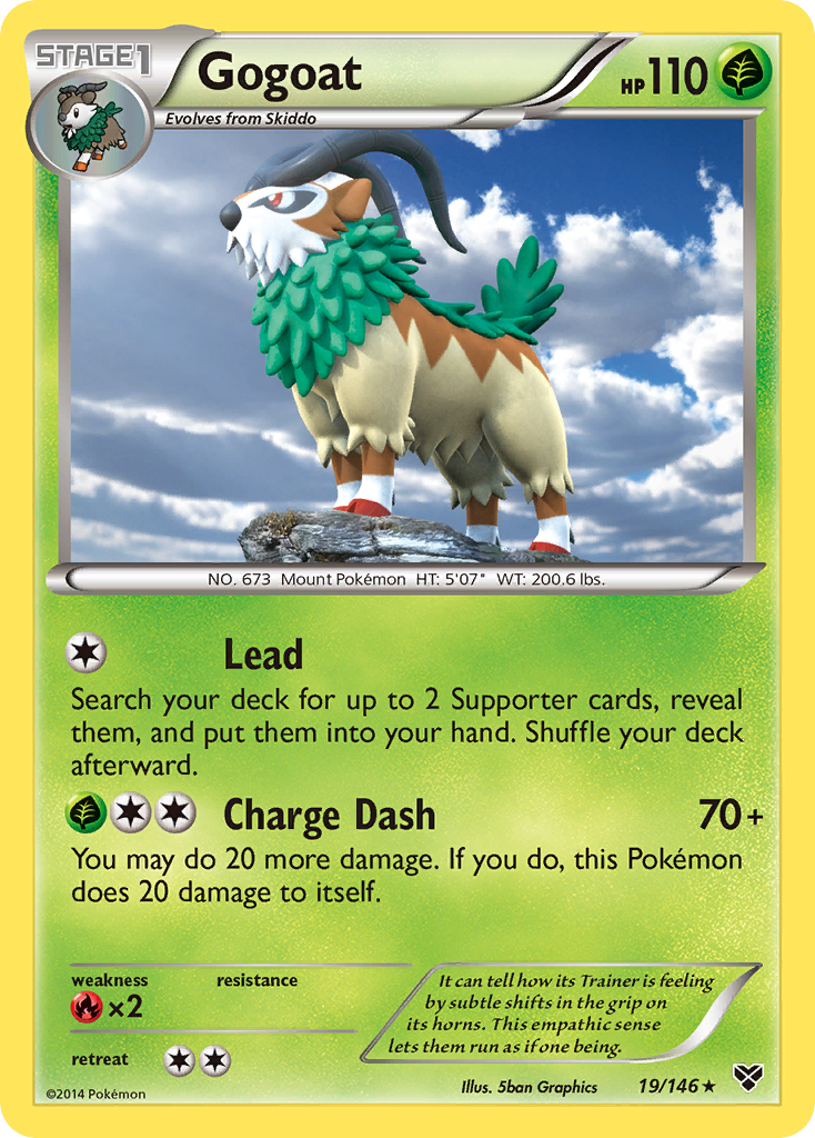 Gogoat xy1-19 Rare Holo from XY Set