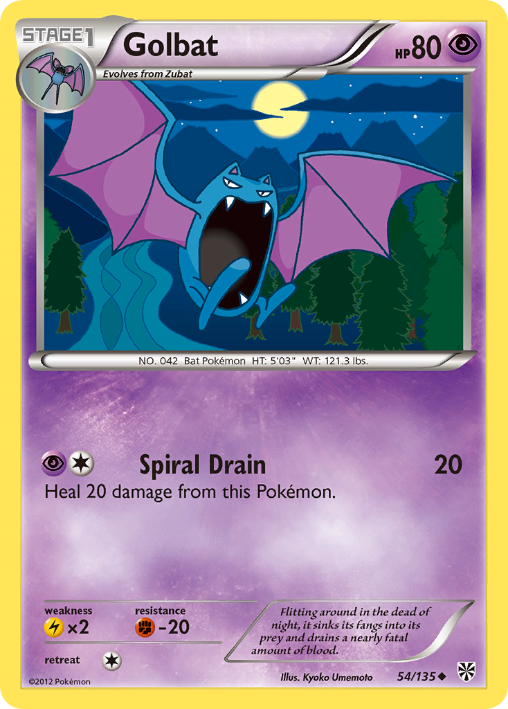 Golbat bw8-54 Uncommon from Plasma Storm Set
