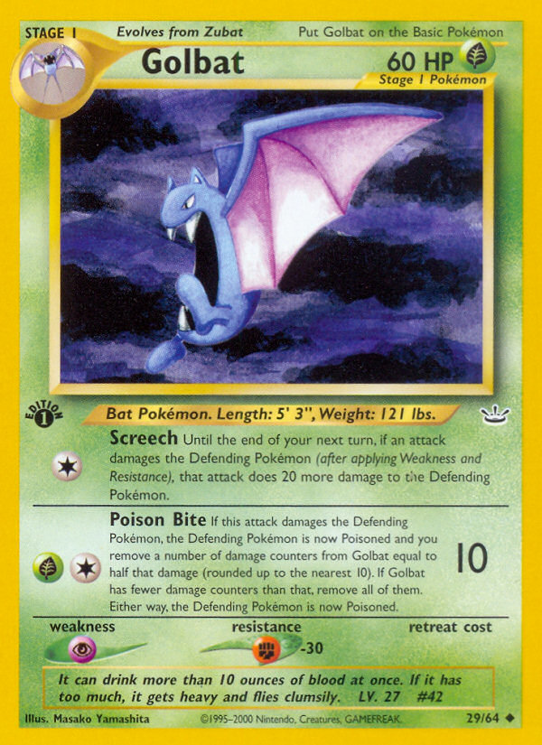 Golbat neo3-29 Uncommon from Neo Revelation Set