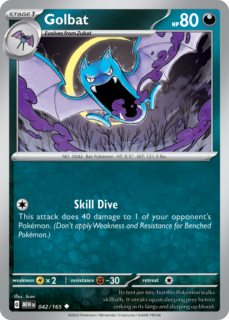 Golbat sv3pt5-42 Uncommon from 151 Set