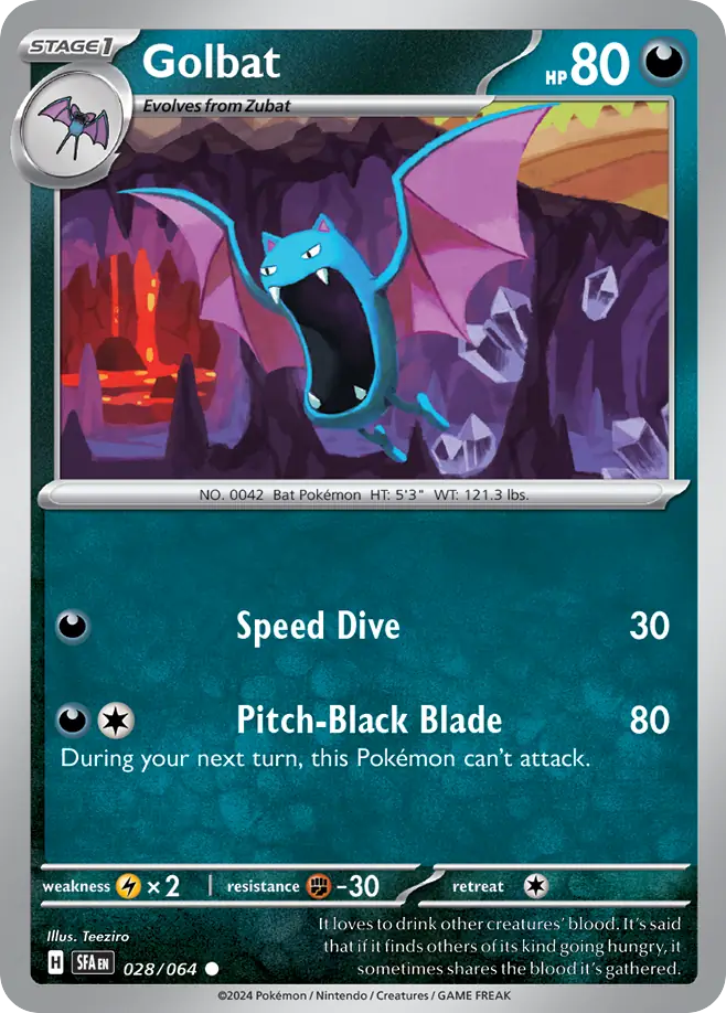 Golbat sv6pt5-28 Common from Shrouded Fable Set