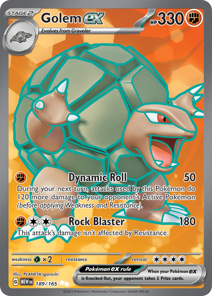 Golem ex sv3pt5-189 Ultra Rare from 151 Set
